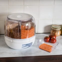 Roterende Voedsel Dispenser - 6 Vakken - Met Doseerschep - BPA Vrij - Handig -Thuisopslag 1200x1200 121