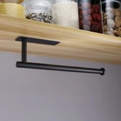 Keukenrolhouder Hangend Keuken Accessoires Keukenpapier Houder Zwart RVS -Thuisopslag 1200x1200 1214