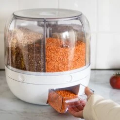 Roterende Voedsel Dispenser - 6 Vakken - Met Doseerschep - BPA Vrij - Handig -Thuisopslag 1200x1200 122