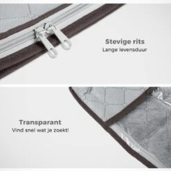 LifeGoods Opbergtas En Organizer - 4x 50L - 54x25x39 Cm - Textiel - Grijs 17 LifeGoods Opbergtas En Organizer - 4x 50L - 54x25x39 Cm - Textiel - Grijs -Thuisopslag 1200x1200 1222