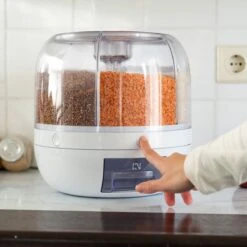 Roterende Voedsel Dispenser - 6 Vakken - Met Doseerschep - BPA Vrij - Handig -Thuisopslag 1200x1200 123