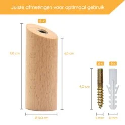 Homium Houten Wandhaken - 8 Cm - 6 Stuks - Beukenhout | Kapstokhaak - Kapstok Haakjes - Ophanghaak - Jashaak - Wandhaak - Wandkapstok - Handdoekhaak - Haken 7 Homium Houten Wandhaken - 8 Cm - 6 Stuks - Beukenhout | Kapstokhaak - Kapstok Haakjes - Ophanghaak - Jashaak - Wandhaak - Wandkapstok - Handdoekhaak - Haken -Thuisopslag 1200x1200 1230