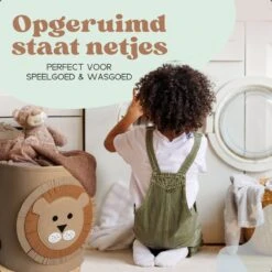 Wasmand & Opbergmand Kinderkamer – Speelgoedmand Leeuw Voor Kinderen – Jungle Speelgoedkist -Thuisopslag 1200x1200 1278