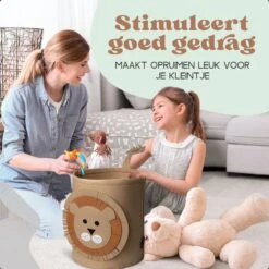 Wasmand & Opbergmand Kinderkamer – Speelgoedmand Leeuw Voor Kinderen – Jungle Speelgoedkist -Thuisopslag 1200x1200 1279