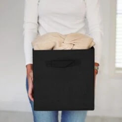 LifeGoods Kast Organizers - 6 Stuks - 20L - Textiel - Zwart -Thuisopslag 1200x1200 1296