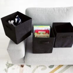 LifeGoods Kast Organizers - 6 Stuks - 20L - Textiel - Zwart -Thuisopslag 1200x1200 1298