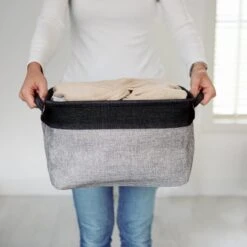 LifeGoods Opbergmand - 3 Stuks - Kast Organizer - 20 L - Textiel - Grijs -Thuisopslag 1200x1200 1323