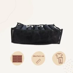 Orange85 Kledingkast Organizer - Opbergsysteem - Lade 7 Vakken - Zwart - 2 Stuks -Thuisopslag 1200x1200 1325