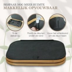 MIRI Opbergmand Met Deksel – Opbergbox – Opbergdoos – Kast Organizer – Wasmand – Sorteerdoos – Opberger – Opvouwbaar – 16L – Bamboe – Badkamer/woonkamer/kinderkamer -Thuisopslag 1200x1200 1349