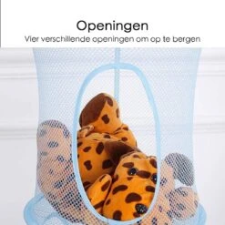 Merkloos Hangende Opberger - Kinderkamer - Opvouwbaar - 4 Vakken - Blauw -Thuisopslag 1200x1200 1354