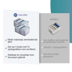 Mondio Broeken Kleding Organizer - Set: 2 Stuks - Opberg Box/Doos/Mand/Vakken - Opbergbox Kast/Kledingkast/Lade - Organizer Kleding/BH/Sokken/Ondergoed - Ruimtebesparende Kledinghangers 21 Mondio Broeken Kleding Organizer - Set: 2 Stuks - Opberg Box/Doos/Mand/Vakken - Opbergbox Kast/Kledingkast/Lade - Organizer Kleding/BH/Sokken/Ondergoed - Ruimtebesparende Kledinghangers -Thuisopslag 1200x1200 1364