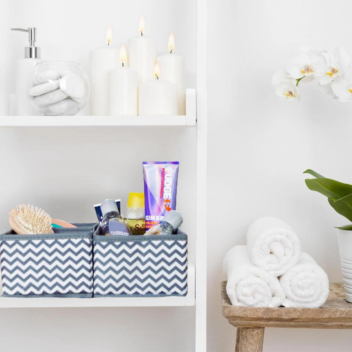 LifeGoods Lade Organizer Kast En Badkamer - 8 Stuks - Multi-inzetbaar - S/M/L - Grijs En Zwart Print 8 LifeGoods Lade Organizer Kast En Badkamer - 8 Stuks - Multi-inzetbaar - S/M/L - Grijs En Zwart Print - Afbeelding 6