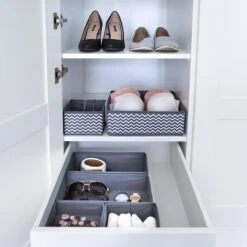 LifeGoods Lade Organizer Kast En Badkamer - 8 Stuks - Multi-inzetbaar - S/M/L - Grijs En Zwart Print 24 LifeGoods Lade Organizer Kast En Badkamer - 8 Stuks - Multi-inzetbaar - S/M/L - Grijs En Zwart Print -Thuisopslag 1200x1200 1413