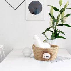 Opbergmand Kinderkamer Katoenen Speelgoed Mandje Babykamer Riet Geweven Decoratie Dierenkop Leeuw -Thuisopslag 1200x1200 1416
