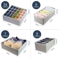 Ondergoed Lade Organizer (Set Van 4) - Kleding Opbergbox - Opbergsysteem Voor BH / Sokken / Stropdas / Lingerie / Babykleding - Kast Verdeler En Opberger / Opbergdoos / Opbergbox 11 Ondergoed Lade Organizer (Set Van 4) - Kleding Opbergbox - Opbergsysteem Voor BH / Sokken / Stropdas / Lingerie / Babykleding - Kast Verdeler En Opberger / Opbergdoos / Opbergbox -Thuisopslag 1200x1200 1419