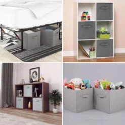 SWILIX ® Multifunctioneel Opbergmand / Opbergbox - 7 Stuks - 20 L - Grijs -Thuisopslag 1200x1200 1426