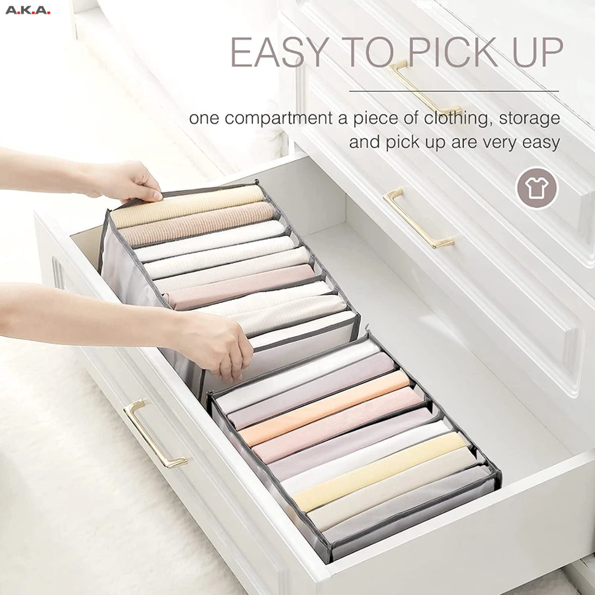 Merkloos A.K.A. Kleding Broeken Lade Organizer Set Van 4 - Jeans Opbergbox Kast Kledingkast - Broekhanger Ruimtebesparende Kledinghangers 5 Merkloos A.K.A. Kleding Broeken Lade Organizer Set Van 4 - Jeans Opbergbox Kast Kledingkast - Broekhanger Ruimtebesparende Kledinghangers - Afbeelding 3