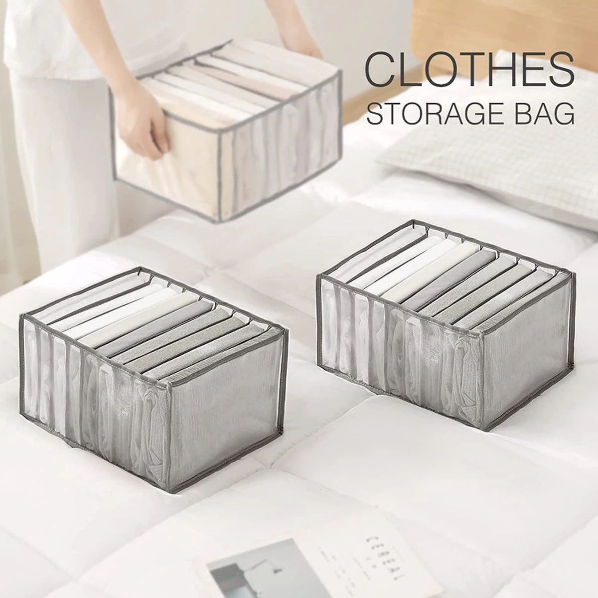 Merkloos A.K.A. Kleding Broeken Lade Organizer Set Van 4 - Jeans Opbergbox Kast Kledingkast - Broekhanger Ruimtebesparende Kledinghangers 10 Merkloos A.K.A. Kleding Broeken Lade Organizer Set Van 4 - Jeans Opbergbox Kast Kledingkast - Broekhanger Ruimtebesparende Kledinghangers - Afbeelding 8