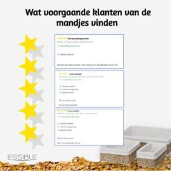 ESSIBLE Set Van 3 Stuks - Luxe Manden - Opbergmand - Geweven - Decoratieve - Handgemaakte - Rechthoekige - Manden - Katoen - Riet -Thuisopslag 1200x1200 1463