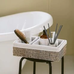 ESSIBLE Set Van 3 Stuks - Luxe Manden - Opbergmand - Geweven - Decoratieve - Handgemaakte - Rechthoekige - Manden - Katoen - Riet -Thuisopslag 1200x1200 1464