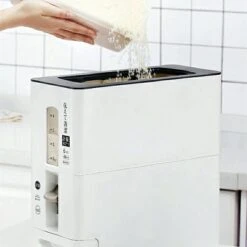 Merkloos TDR-Japans Rijst/Granen Container/Dispenser/ Opbergdoos - 6KG Inhoud - Wit -Thuisopslag 1200x1200 148