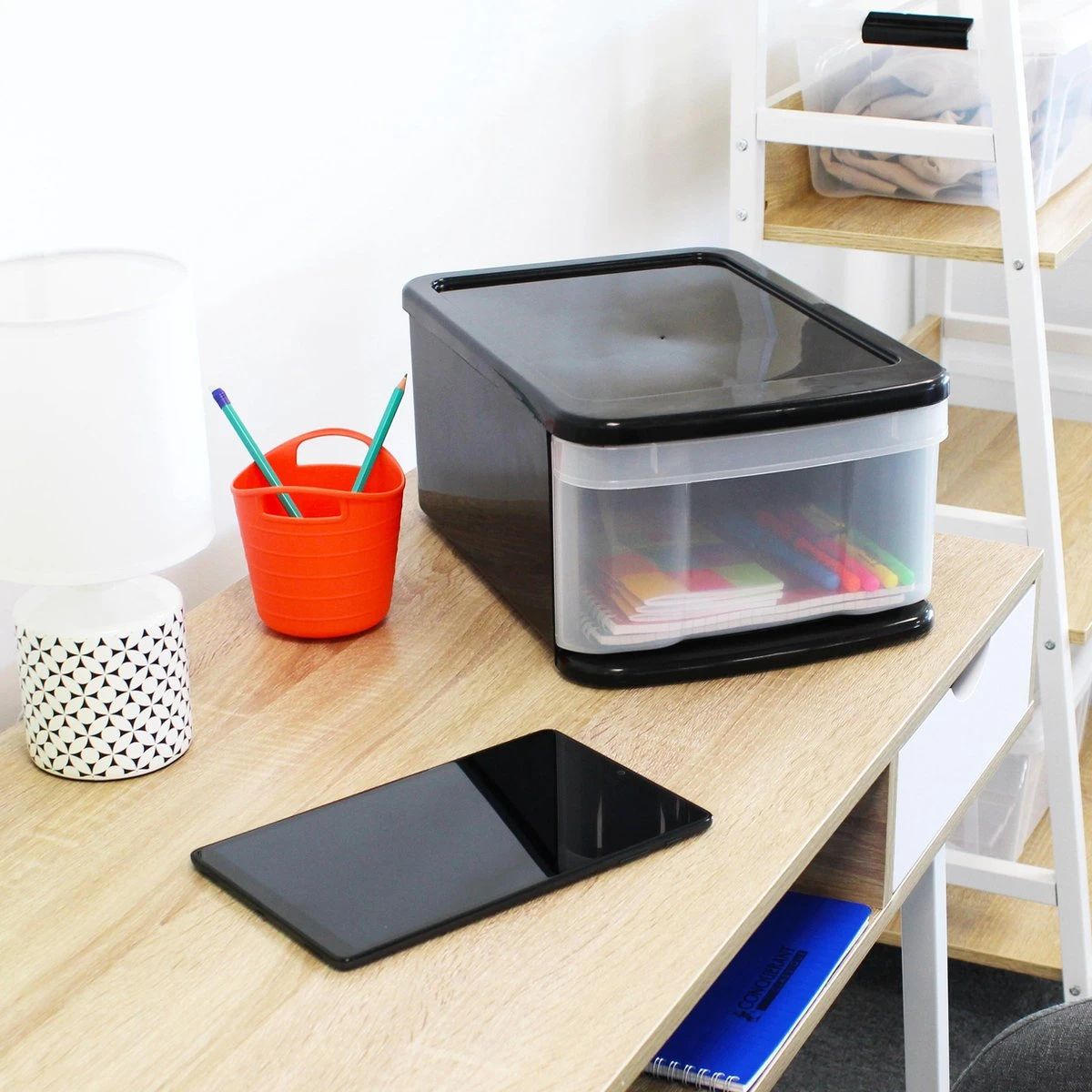 IRIS Stacking Drawer - Opberglade - 11 L - Kunstof - Zwart/Transparant - Set Van 2 5 IRIS Stacking Drawer - Opberglade - 11 L - Kunstof - Zwart/Transparant - Set Van 2 - Afbeelding 3