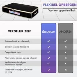 Housum Opbergtassen - Organizer Voor Dekbed En Kleding - Stof - Zwart - 2 Stuks 15 Housum Opbergtassen - Organizer Voor Dekbed En Kleding - Stof - Zwart - 2 Stuks -Thuisopslag 1200x1200 1508