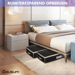 Housum Opbergtassen - Organizer Voor Dekbed En Kleding - Stof - Zwart - 2 Stuks 16 Housum Opbergtassen - Organizer Voor Dekbed En Kleding - Stof - Zwart - 2 Stuks -Thuisopslag 1200x1200 1509