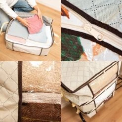 Fruits & Vikings Opbergtas - Set Van 3 Stuks Voor Kleding / Dekbed / Tuinkussens - 55 Liter - Incl. 2x Waszak - Opbergbox Onder Bed -Thuisopslag 1200x1200 1538