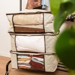 Fruits & Vikings Opbergtas - Set Van 3 Stuks Voor Kleding / Dekbed / Tuinkussens - 55 Liter - Incl. 2x Waszak - Opbergbox Onder Bed -Thuisopslag 1200x1200 1543