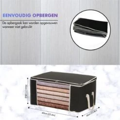 Housum Opbergtassen - Kleding Opbergen In Kast - Voor Kussens, Kleding En Handdoeken - Stof - 72 Liter - 3 Stuks -Thuisopslag 1200x1200 1546