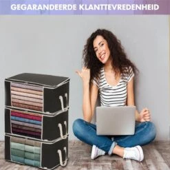 Housum Opbergtassen - Kleding Opbergen In Kast - Voor Kussens, Kleding En Handdoeken - Stof - 72 Liter - 3 Stuks -Thuisopslag 1200x1200 1548