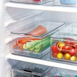 The Home Edit Koelkast Bak Met Lekbak - Transparant - Stapelbaar & Met Deksel -Thuisopslag 1200x1200 1609
