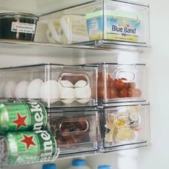 The Home Edit Koelkast Bak Met Lade En Verdeelschot - Transparant - Sorteervakken & Uitschuifbaar -Thuisopslag 1200x1200 1623