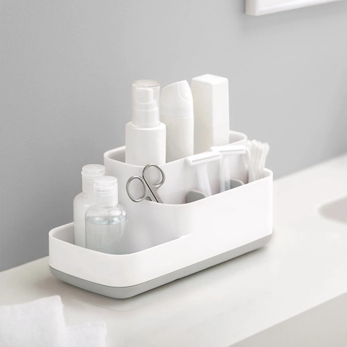 Joseph Joseph Badkamer Organizer Wastafel - Grijs - Sorteervakken 6 Joseph Joseph Badkamer Organizer Wastafel - Grijs - Sorteervakken - Afbeelding 4