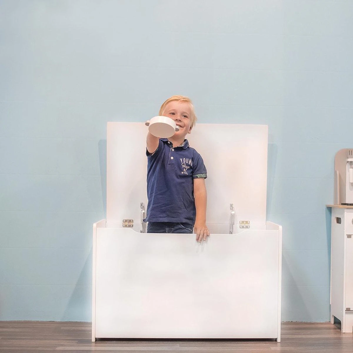 Bandits & Angels Houten Speelgoed Opbergkist XL - Wit 8 Bandits & Angels Houten Speelgoed Opbergkist XL - Wit - Afbeelding 6