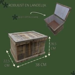 Houten Kist Decoratief 38 Cm – Robuust Kistje Hout | GerichteKeuze -Thuisopslag 1200x1200 1686