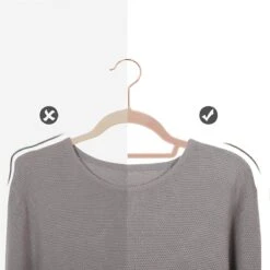 Set Van 30 Anti-Slip Kledinghangers - 30 Dunne Roze Kleerhangers / Kapstokken - Rose En Rosé-gouden Haken -Thuisopslag 1200x1200 1692