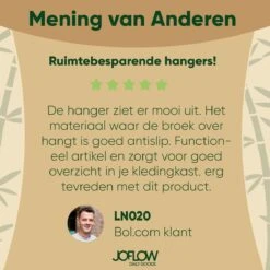 JoFlow® Premium 5-in-1 Broekhanger Of Kledinghanger | Ruimtebesparende Antislip Klerenhanger Hout Bamboe | Hang Tot Wel 5 Kledingstukken Op! -Thuisopslag 1200x1200 1711