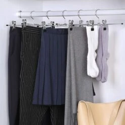 Nancy's Kledinghangers - 20 X Metalen Broekhanger - Kledinghanger - Kleerhanger (extra Breed) - Antislip - 40 X 10,5 Cm - Verchroomd -Thuisopslag 1200x1200 1749