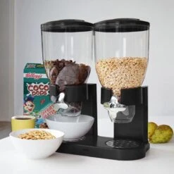 MikaMax Cornflakes Dispenser - Voorraadbus - Cornflakes Voorraadpot - Ontbijt Granendispenser - Zwart - 2 X 500 Gram -Thuisopslag 1200x1200 175
