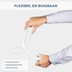 LifeGoods Kledinghangers - 30 Stuks - Broeklat - Plastic - Wit 15 LifeGoods Kledinghangers - 30 Stuks - Broeklat - Plastic - Wit -Thuisopslag 1200x1200 1754