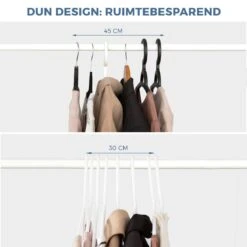 LifeGoods Kledinghangers - 30 Stuks - Broeklat - Plastic - Wit 16 LifeGoods Kledinghangers - 30 Stuks - Broeklat - Plastic - Wit -Thuisopslag 1200x1200 1755