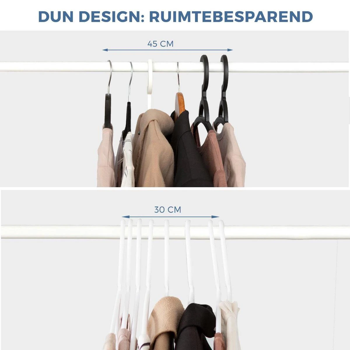 LifeGoods Kledinghangers - 30 Stuks - Broeklat - Plastic - Wit 9 LifeGoods Kledinghangers - 30 Stuks - Broeklat - Plastic - Wit - Afbeelding 7