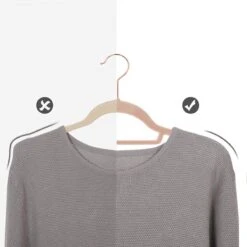 50 Anti-Slip Kledinghangers - 50 Dunne Roze Kleerhangers / Kapstokken - Roze En Goud -Thuisopslag 1200x1200 1772