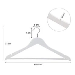 Merkloos Kleding Hangers - Hout - Wit - 40 Stuks 10 Merkloos Kleding Hangers - Hout - Wit - 40 Stuks -Thuisopslag 1200x1200 1773