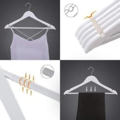 Merkloos Kleding Hangers - Hout - Wit - 40 Stuks 12 Merkloos Kleding Hangers - Hout - Wit - 40 Stuks -Thuisopslag 1200x1200 1775