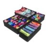 Buxibo Kleding Opbergbox Set - Opvouwbare Kastlade Verdeler / Onder Bed Organizer Opberger - BH/Sokken/Ondergoed - Opbergsysteem Met Vakken - 4 Stuks - Zwart -Thuisopslag 1200x1200 1778
