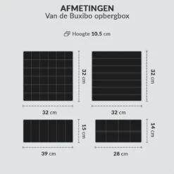 Buxibo Kleding Opbergbox Set - Opvouwbare Kastlade Verdeler / Onder Bed Organizer Opberger - BH/Sokken/Ondergoed - Opbergsysteem Met Vakken - 4 Stuks - Zwart -Thuisopslag 1200x1200 1783