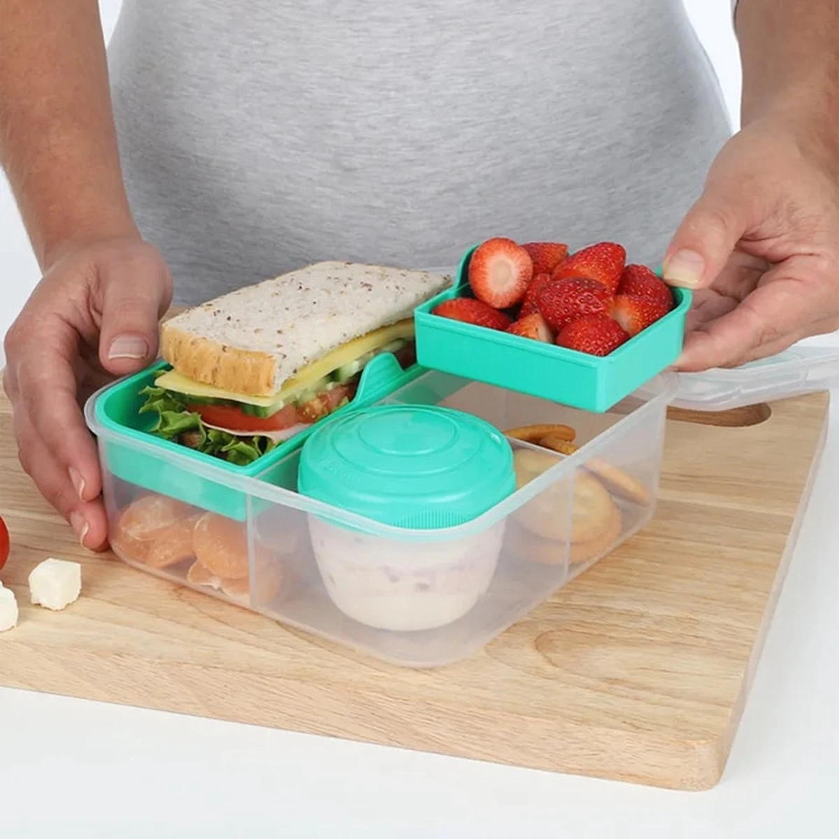 Sistema To Go Bento Cube Lunchbox Limegroen 4 Sistema To Go Bento Cube Lunchbox Limegroen - Afbeelding 2
